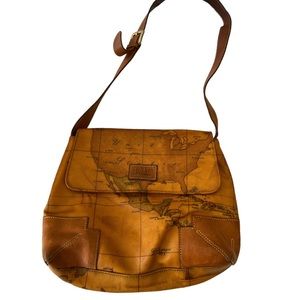 Alviero Martini 1a Classe Geo Classic Map Print Bag